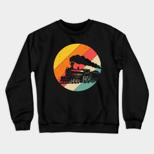 Train Vintage Distressed Retro Engineer Engine Conductor Crewneck Sweatshirt